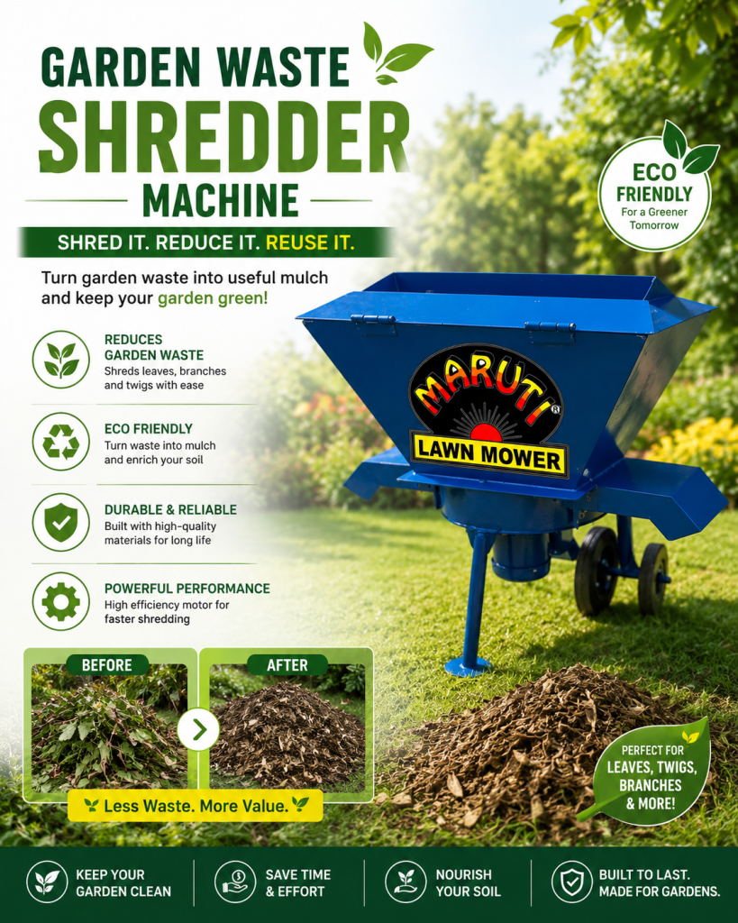 Garden Waste Shredder Machine
