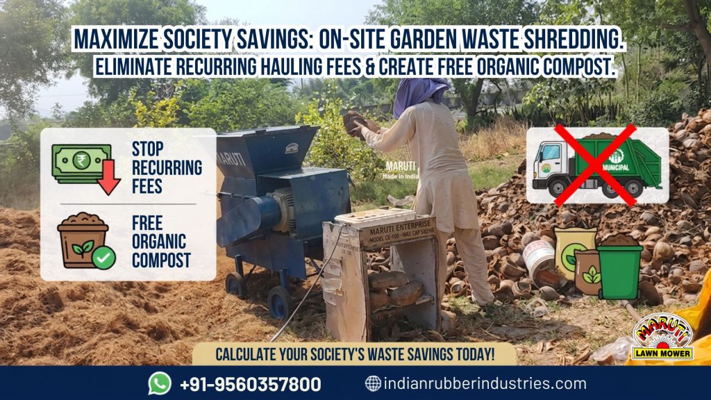 garden waste shredder machine cost savings vs municipal pickup